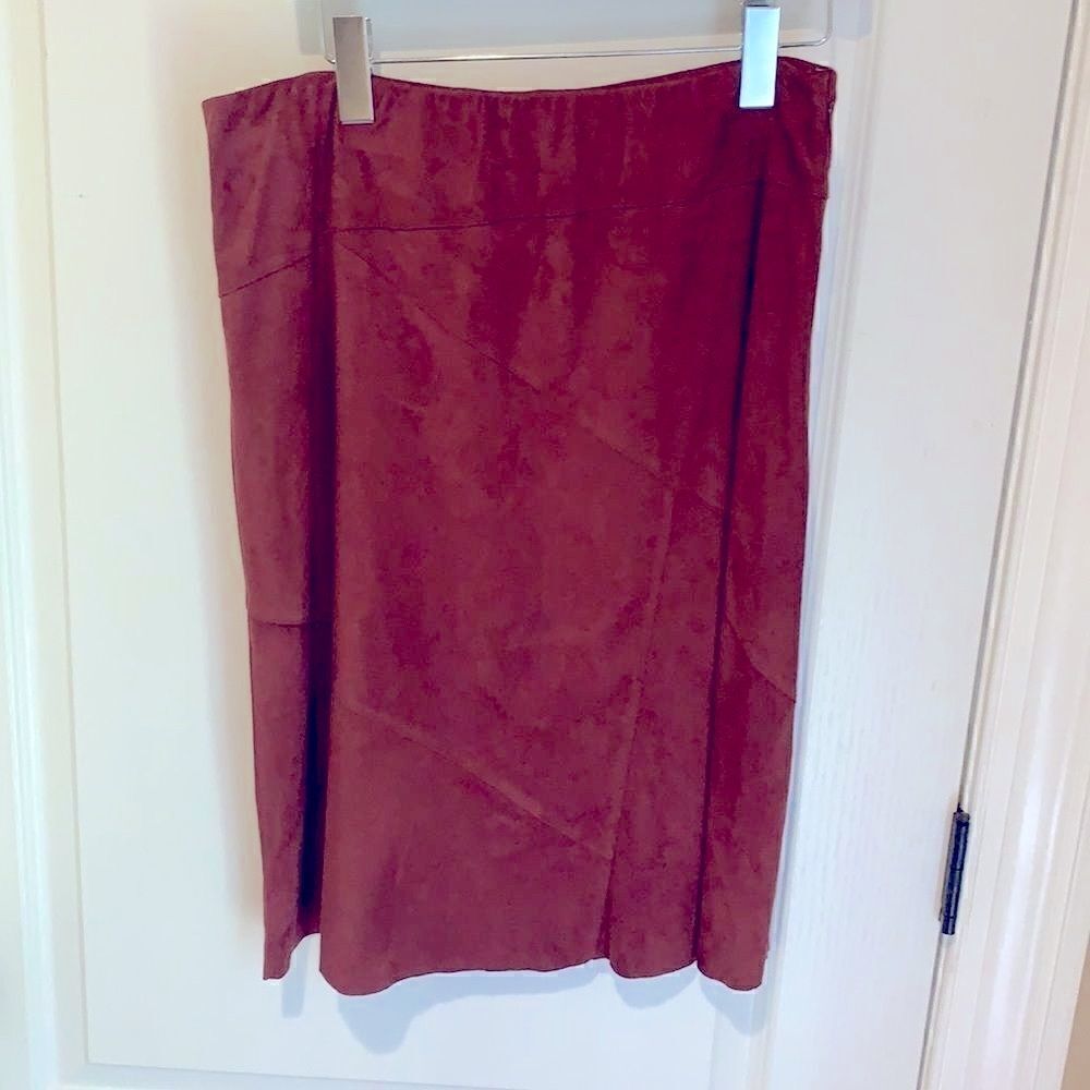 Vintage Relativity Design Lab brown suede skirt